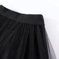 thumbnail image 4 of GYRATEDREAM Girls Tulle Skirt A-Line High Low Asymmetrical Ruffle Hem Mesh High Waist Mini Bodycon Skirt for 1-2Y Black, 4 of 9