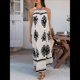 thumbnail image 5 of Vestido de Verano para Mujer 2025, Estampado Floral, Tirantes Finos, Holgado, Estilo Bohemio, para Playa y Vacaciones Albaricoque S, 5 of 9