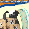 thumbnail image 5 of French Bulldog Orange Pattern 17" Waterproof Oxford School Backpacks for Teens, S-Shape Padded Straps, for School, Travel, Hiking, Camping, 5 of 5
