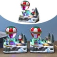 thumbnail image 3 of Cateissary Adornos navideños Globo aerostático Navidad Artesanía en miniatura Cabaña interior Kits de decoración para fiestas ancianos 7.08 × 4.92 × 7.08 pulgadas, 3 of 6