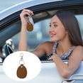thumbnail image 6 of Uxcell Leather Key Fob, 2 Pack Genuine Leather Air Tag Holder Portable Key Fob Keychain, Brown, 6 of 6