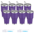 thumbnail image 1 of Paquete de 8 vasos térmicos de acero inoxidable de gran capacidad de 30 oz, diseño de doble pared al vacío para un aislamiento térmico duradero (frío y calor), material apto para alimentos,,púrpura, 1 of 21