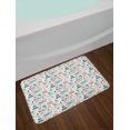 thumbnail image 2 of Paris Bath Mat, Dove Cupcake Eiffel Tower Flowers Falling Leaves Love Grungy Autumn in France Theme, Plush Bathroom Decor Mat with Non Slip Backing, 29.5" X 17.5", Multicolor, by Ambesonne, 2 of 2