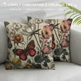 thumbnail image 3 of Floral and Plants Throw Pillow Cushion Cover Butterfly on Beautiful Flower Pillow Case Decorative Square Accent Pillow Case, 3 of 5
