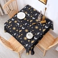 thumbnail image 2 of Dark Blue Celestial Pattern Square Tablecloth,Waterproof Square Table Cover,Wipeable Spillproof Washable Table Cover for Home Kitchen Party Decor 60"x60"(152x152cm), 2 of 6