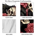 thumbnail image 4 of luoweisi Men's Beach Shorts Quick Dry Swim Trunks with Mesh Lining Roses and Skull L, 4 of 5