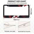 thumbnail image 4 of Coolnut Black Baseball Stitch Clip 2 Pack License Plate Frames,Universal Aluminum Car License Plate Covers with 2 Holes and Screws Home Decor, 4 of 7