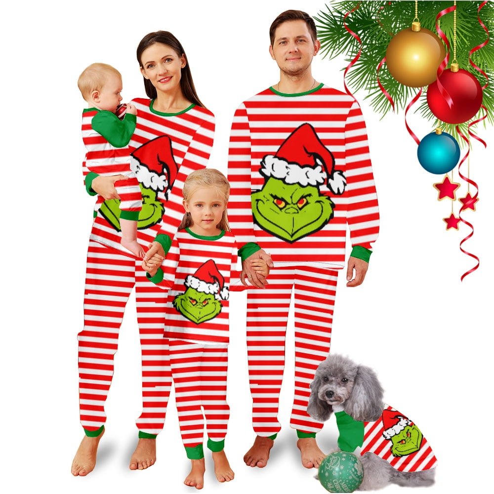 Naughty Christmas Xmas Pjs,Christmas Pajamas Boys-Green Elves Monster ...