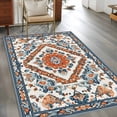 thumbnail image 2 of Bohemia Flower Area&nbsp;Rug 3x5ft Retro Boho Ethnic Farmhouse Floral Pattern Non-Slip&nbsp;Washable Square&nbsp;Rugs Soft Felt Indoor Floor Mat for Bedroom Kitchen Living Room Bathroom, 2 of 9