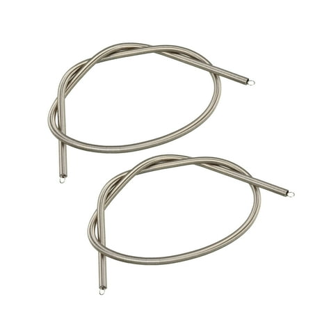 

0.5x4x300mm Stainless Steel Small Dual Hook Tension Spring 2pcs