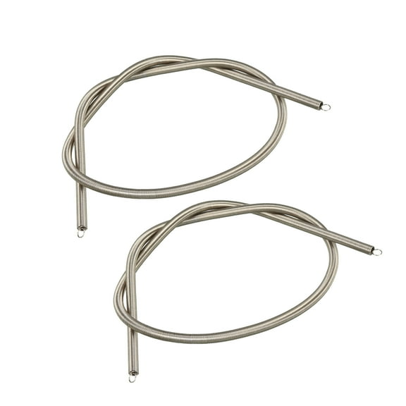 0.5x4x300mm Stainless Steel Small Dual Hook Tension Spring, 2pcs