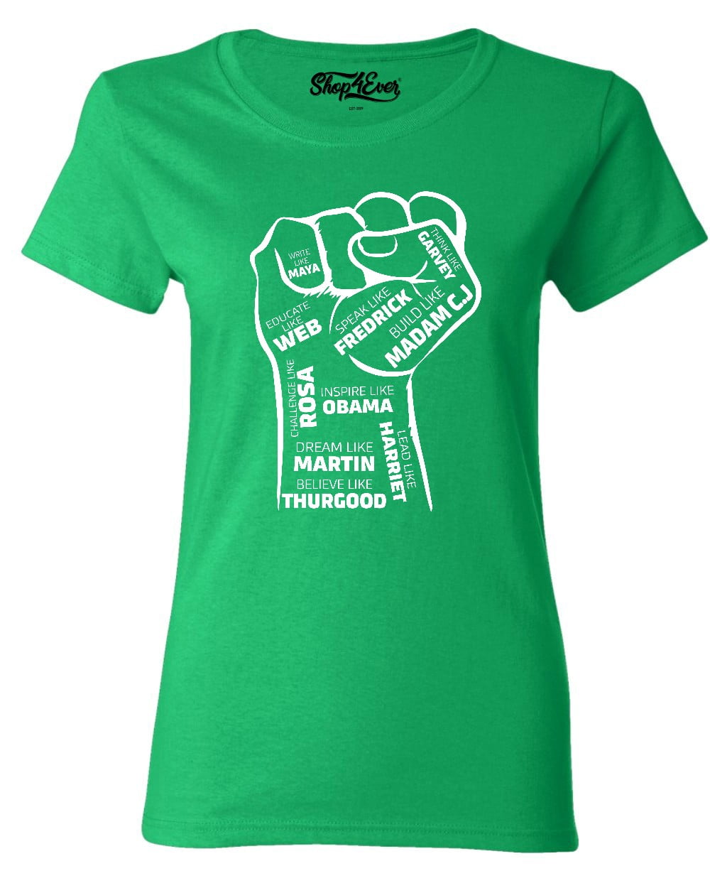 shop4ever Inspiring Black Leaders Fist Youths T-Shirt