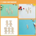 thumbnail image 2 of 100pcs Unfinished Cutouts for Crafting Creative DIY Hand-painted Figure Cutouts for Kindergarten Home School and Party Decorations, 2 of 4
