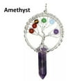 thumbnail image 3 of Tree of Life Pendant Wire Wrapped Natural Crystal Chakra Hexagonal Quartz Reiki, 3 of 9