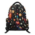 thumbnail image 2 of HELLHERO Front Pocket Backpack for Travel Scuola, Polyester Multi-Pockets Toddler Bookbag, Planets, 2 of 8