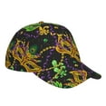 thumbnail image 3 of Daiia Mardi Gras Surface print Baseball Cap Men Women Golf Dad Hat Adjustable Original Classic Low Profile Hat Unconstructed Plain Cap, 3 of 9