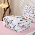 thumbnail image 5 of Erosebridal Princess Butterfly Zipper Queen Comforter Set with Fitted Sheet and 2 Pillowcases, Chic Animal Zipper Bedding Set, Pink Reversible, Purple Red Blue, Pink Reversible, 5 of 7