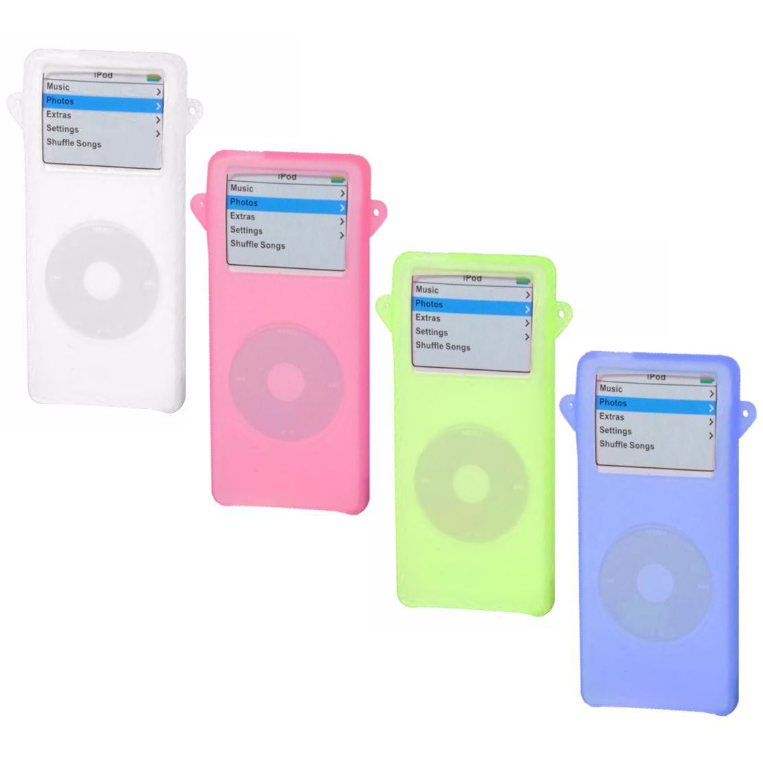 Svane absolutte Har lært 4-Pack Silicone Skin Cover for 1st Generation iPod Nano - Walmart.com