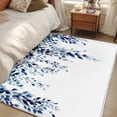 thumbnail image 5 of Blue Eucalyptus Leaves Area Rug 4'x6', Weeping Botanical Watercolor Washable Non-Slip Rugs, Low Pile Large Carpet for Living Room Bedroom Dining Room Kitchen Office Indoor Mat, 5 of 9