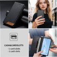 thumbnail image 3 of Funda Tipo Cartera de Cuero Sintético para Samsung Galaxy S24 Ultra Bloqueo RFID, con Ranuras para Tarjetas y Bolsillo para Efectivo, Cierre Magnético Fuerte Negro, 3 of 6