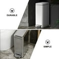 thumbnail image 4 of Miangastore Pedal Design Waste Container Stainless Steel Trash Can Home Trash Bucket 10L, 4 of 8