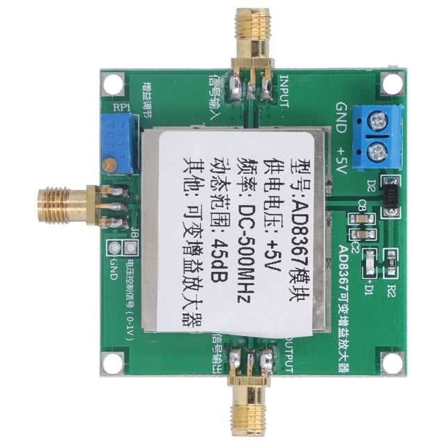 Módulo amplificador de señal de banda ancha RF AD8367 de 500 MHz, ganancia variable lineal de 45 dB, AGC, VCA, 0-1 V