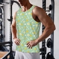 thumbnail image 5 of Uemuo Easter with eggs and flowers Pattern Men's Muscle Shirts Sleeveless Dry Fit Gym Workout Tank Top Lightweight Sports Tank Top Beach Tank Top, Loose-fit Sleeveless Shirt-4X-Large, 5 of 7