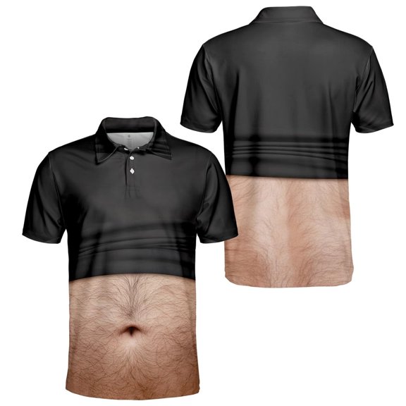 Men's Polo Shirts Short Sleeve Golf T Shirt with Muscle Print Shirt Casual Collared Top