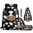 thumbnail image 2 of Yuyamidu Kawaii Cow Backpack for Girls 6-8 with Lunchbox, Pencil Bag, Water Bottle Pouch & Keychain Set of 5 Cute 17 Inch Lightweight Bookbag for Elementary 1st-3rd Grade Back to School Supplies, 2 of 7