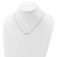 thumbnail image 3 of Sterling Silver Rhodium Plated CZ Fancy Bar Necklace QG5496, 3 of 3