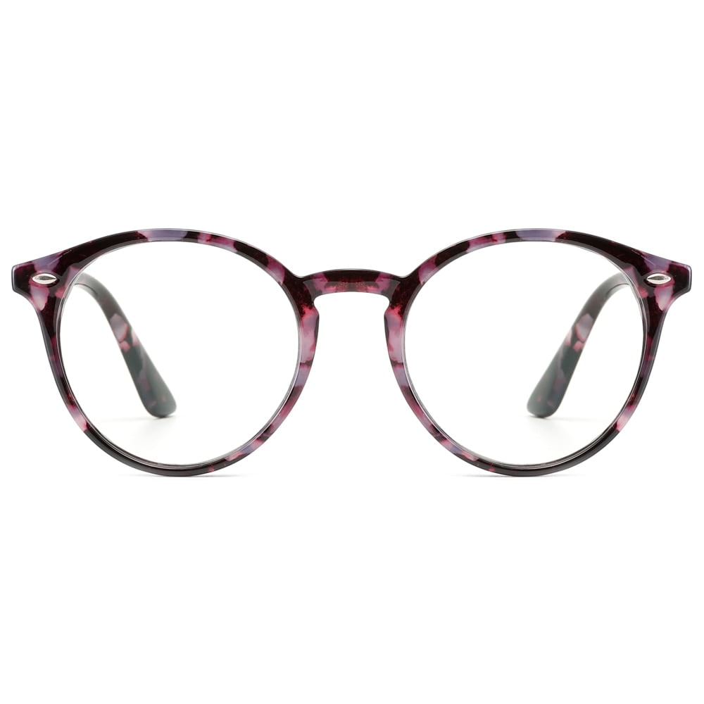 Cyxus Blue Light Blocking Computer Reading Glasses Retro Round Printing