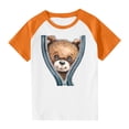 thumbnail image 1 of RXIRUCGD 2025 Vêtements d'Été pour Enfants Tout-Petits Garçons Filles Mode Mignon Col Rond Imprimé Manches Courtes Haut, 1 of 7