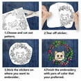 thumbnail image 3 of 18 pcs Water Soluble Embroidery Stabilizers Cat Embroidery Patterns Transfer Paper for Beginners Stick and Stitch Embroidery Paper Wash Away Colorful, 3 of 9