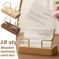 thumbnail image 2 of OPDBN Busin Card Holder For DeskWooden Busin Card Holder for Office Top•, 2 of 8