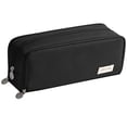 thumbnail image 2 of Large Capacity Pencil Case with 3 Compartment, Pencil Pouch Bag with Zipper, Pen Case Bag Stationery Organizer for Office College Students Adults Men Women, Dark Black, 2 of 7