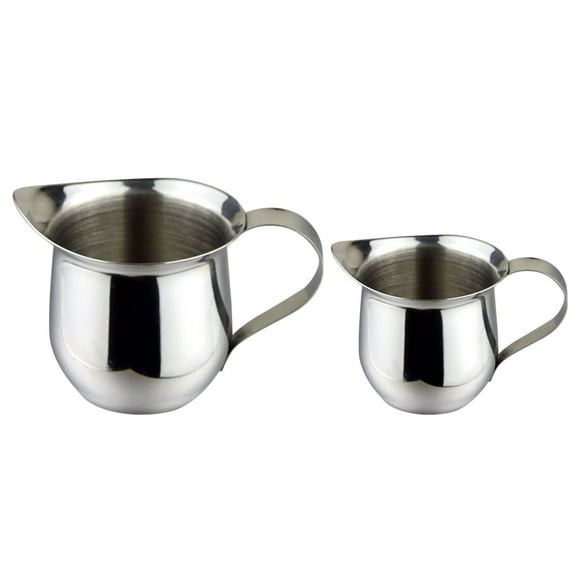 2pcs Stainless Steel Pitcher Milk Jug Coffee Sugar Cup Western-style Coffee Milk Jar