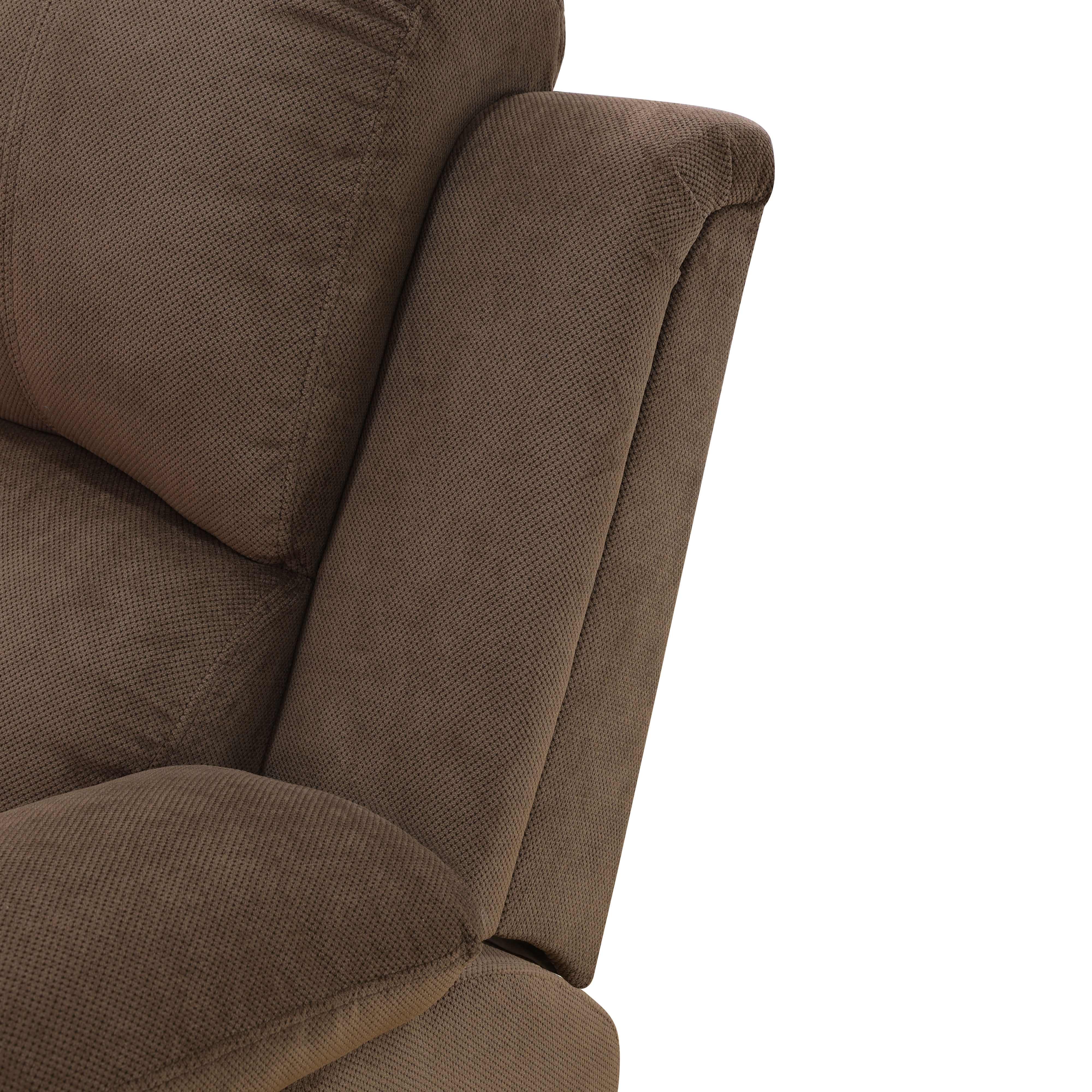 MAYEERTY Oversized Power Recliner Sectional Sofa, L-Shape Corner Couch with USB Port, Cup Holders & LED Lights, for Living Room, Home Theater, Brown
