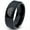 Black Bevel Polish Tungsten, variant on Tungsten Sky Spectrum Rainbow Band Ring 8mm Men Women Comfort Fit Black Dome Polished