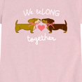 thumbnail image 2 of Instant Message - We Belong Together Dachshunds Toddler Short Sleeve Graphic T-Shirt, 2 of 5
