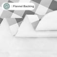 thumbnail image 3 of Rectangle Waterproof Vinyl Table Cloth, Buffalo Flannel Backed Tablecloth, Wipeable Plastic Table Cover for Dinner, Kitchen, Outdoor (60" x 84", Black and White), 3 of 6
