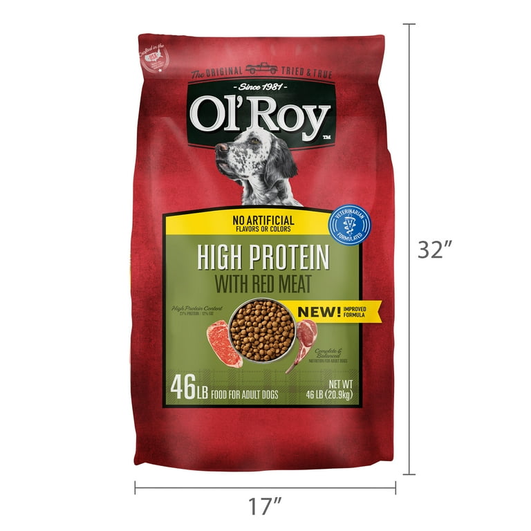 Ol' Roy High Protein with Red Meat Dry Dog Food 46 lb Bag