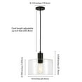 thumbnail image 6 of Evelyn&Zoe Henri 10" Wide Pendant with Glass Shade in Blackened Bronze/Clear, 6 of 6