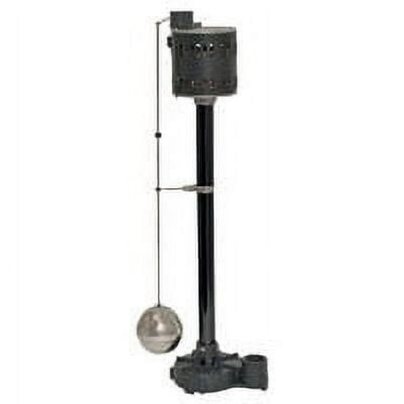 Superior Pump 92301 Utility Water Sump Pump, 1-1/2, 50 Gpm, 0.33 Hp, Iron/Steel, Black, 8.5" x 8.5" x 36"