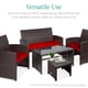thumbnail image 4 of Juego de 2 Otomanas de Mimbre Best Choice Products en Marrón/Rojo, 4 of 7