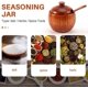 thumbnail image 2 of Caja de sal de madera de 2 piezas, salero con tapa y cuchara, caja de sal redonda, recipiente para sal, diseño de esquina redondeada, para sal, azúcar, té, café, especias, almacenamiento de cond, 2 of 4