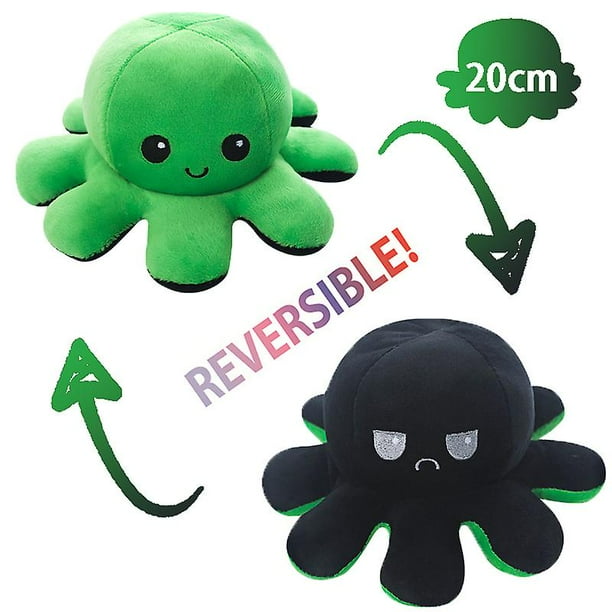 Pulpos Reversibles Pulpito Negro Reversible Pulpo Peluche