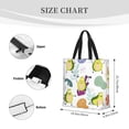 thumbnail image 3 of Wukai Orange Green Avocado Print Reusable Grocery Bag Shopping Bags with Zipper Shoulder Shopping Handle Bag Suitable for Outdoor Convenient Daily Bag, 3 of 8