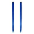 thumbnail image 2 of Lace Front Wigs Human Hair Color Card Wig Piece Long Straight Hair Single Card Two Piece Color Hair Extension Piece Gradient Hanging Ear Bleach Dyed Wig, 2 of 8