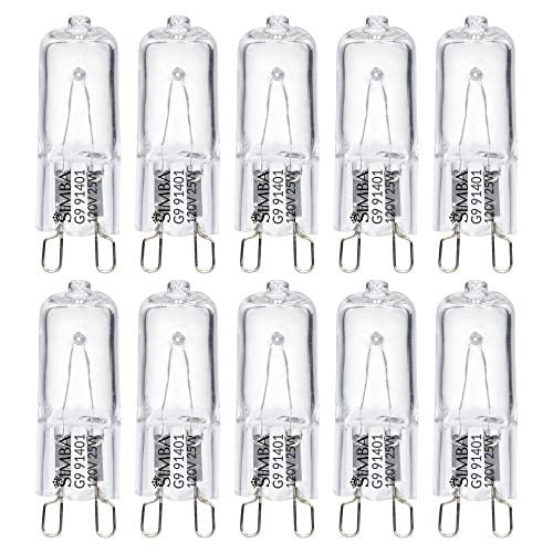 Simba Lighting Halogen Light Bulb G9 T4 25w Jcd Bi Pin 10 Pack For Chandeliers Pendants Cabinet Lights Landscape Desk And Floor Lamps Wall Sconces 120v Dimmable 2700k Warm White Com Simba Lighting Halogen Light Bulb G9 T4, Pendant Light Bulbs Halogen