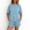 A07 Blue, variant on 2 Piece Short Sets for Women Pleated Summer Two Piece Crewneck Tees and Shorts Soild Color Going Out Work Vacation Matching Lounge Set XXL